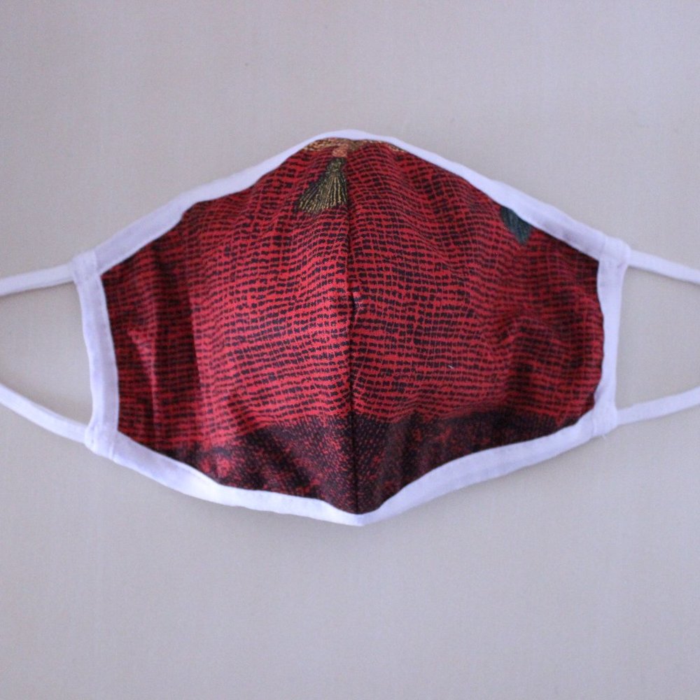 3 Layered Cloth Mask - Red
